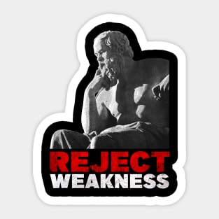 Socrates - Reject Weakness Sticker